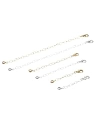 Goldtone Finish and Silvertone Brass 6 Piece of 1", 2" and 4" Extenders Set
