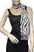 Hand Printed Zebra Print Silk Pashmina Scarf available in blend of 50% Pashmina 50% Silk with complimenting Tassels / Fringes on either side