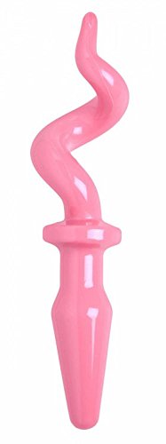 Master series pig tail butt plug, pink