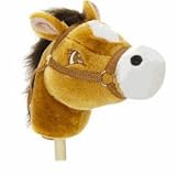 29 inch Tan and White Stick Horse