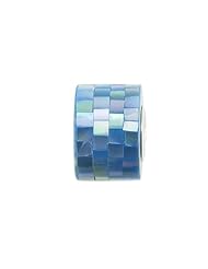 Frolic Sterling Silver Sky Blue Mother Of Pearl Barrel Charm