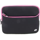 ACER ASPIRE ONE 532h, P531h, 531h, D250, D150 Black / Magenta Soft GLOVE With Pocket NEOPRENE SLEEVE CASE Cover Pouch Carrying Bag