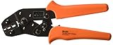 uxcell 圧着プライヤー　ケーブル　ストリッパー　SN-02C　絶縁　オレンジ　ブラック　グリップ　ラチェット
