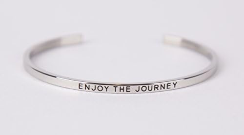 ENJOY THE JOURNEY:Gift for Her,Mantra Bracelet, Inspirational gift,100% Guaranteed,Perfect Gift.