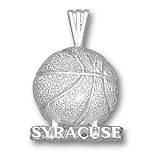 Syracuse Orangemen 1/2in Sterling Silver Basketball Pendant
