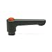 Die Cast Zinc Straight Adjustable Lever with Threaded Hole, Push Button