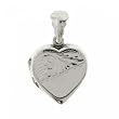 Sterling Silver Heart Locket - 2 Pictures & Diamond Cut
