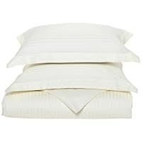 Wrinkle Resistant 300-Thread Count Reversible Cotton Duvet Set