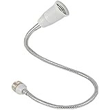 Leegoal(TM) E27 to E27 Light Lamp Bulb Flexible Extension Adaptor Converter (White,60cm)