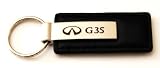 Infiniti G35 Black Leather Official Licensed Keychain Key Fob Ring