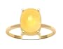 10k Yellow Gold Cushion Cabochon Citrine Ring, Size 7