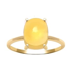 Buy 10k Yellow Gold Cushion Cabochon Citrine Ring by Amazon.com Collection