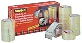 3M Scotch 48-Millimeter-by-50-Meter Box Sealing Tape with Dispenser, PSD3 Clear