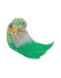 Versace Green Floral Doubled Chiffon Silk Fringed Stole Scarf