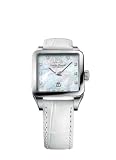 Louis Erard Women's 20700AA14.BAV10 Emotion Square Automatic White Alligater Leather Diamond Watch