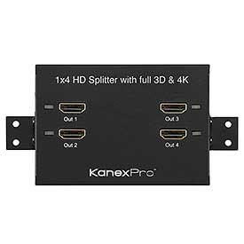 Kanex Pro HD4PTBSP ProBar 1 x 4 HDMI Splitter with 3D Support Kanex Pro HD4PTBSP ProBar 1 x 4 HDMI Splitter with 3D Support