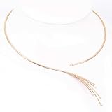 14K Diamond Comet Choker Necklace