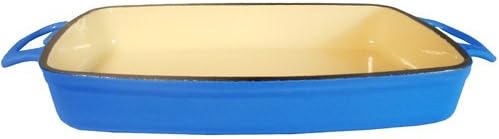 Fancy Cook Enamel Cast Iron Blue Rectangular Roasting Dish - 11 in.
