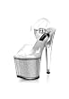 Women's Glittery Sandal With 7 1/2 Inch Heel