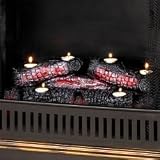 Review Stacks and Stacks  / Tealight Candle Holder - Great Fireplace Accent (Black/Red) (6.25