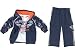 U.S. Polo Assn. 3PC Zip Tattoo Design Hoodie Set NAVY 24 Months