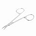 uxcell Beauty Tool Brow Trimmer Stainless Steel Thin Precision Blades Eyebrow Shear Curved Edge Scissors Silver Tone