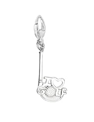 Sterling Silver I LOVE GOLF Charm