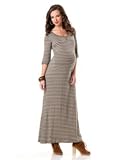 A Pea in the Pod: Elbow Sleeve Striped Maternity Maxi Dress
