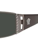 VERSACE 2021 1001/6 GUNMETAL/GRAY GREEN METAL SUNGLASSES.