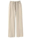 Spiegel Signature Washed Linen Collection:Wide Leg Drawstring Pants