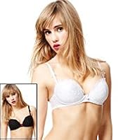 2 Pack Limited Collection Floral Embroidered Push-Up A-DD Bras