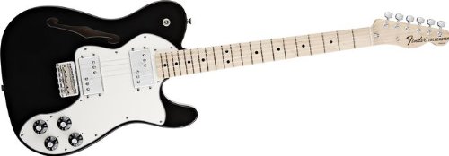 Fender Classic Player Telecaster Thinline Deluxe Electric Guitar, Black