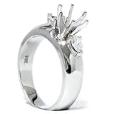 .40ct Pear Shaped Fancy Diamond 14k White Gold Semi Mount Engagement Setting Ring Color (G/h) Clarity (Si2/si3) Sz 6.25 Resizable