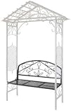 Austram Bench For Gable Arbor Hammered Silver