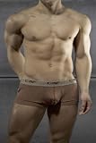 C-in2 Vice Versa Heather Low No Show Army Boxer-Brief - Rust
