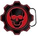 Gears of War Crimson Skull Metal Black Belt Buckle