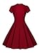 Miusol Women's Vintage V-Neck Cap Sleeve Evening Party Swing Dress