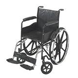 Adepta Medical 57226 BLK 20 Inch Steel Wheelchair Black