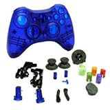 Xbox 360 - Repair Part - Controller Housing Shell - FULL SET - Clear Blue