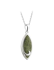 [CJS45263] Sterling Silver Pendant with Connemara Marble