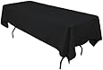 LinenTablecloth 60 x 102-Inch Rectangular Polyester Tablecloth Black