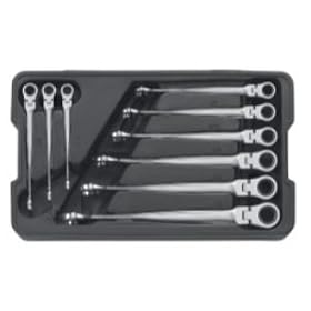GearWrench 85298 9 Piece SAE X-Beam Flex Head Combination Ratcheting Wrench Set