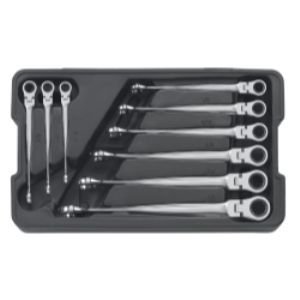 GearWrench 85298 Flex Combination Ratcheting Wrench Set SAE X-Beam, 9-Piece