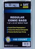 Collector Safe - Regular Size Comic Book Bags (Qty = 1 pack of 100)