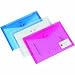 REXEL - Lot de 5 - chemise pochette ICE, format A4 à l'italienne, PP, bleu, pochette pour cartes de
