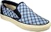 Converse Womens Skid Grip EV Slip-On Blue Plaid/Marine Blue Basketball Image