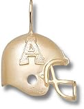 Appalachian State Mountaineers Solid 10K Gold ''A'' Helmet Pendant