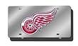 Detroit Red Wings Laser Cut Silver License Plate