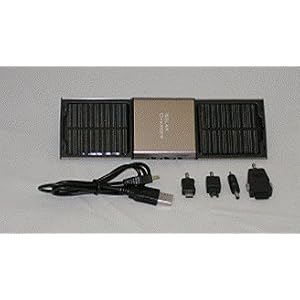 Solar Charger or USB Connection Charger for Mobile Cell Phones, MP3 / MP4 Players, GPS, and Digital Cameras