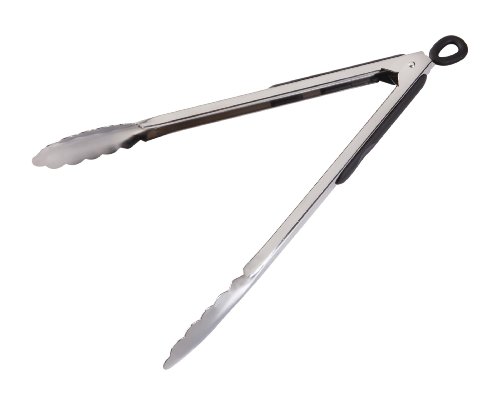 Emeril K0241264 Silicone Nylon Large Tongs Silicone Tool Cookware, 12-Inch, Black